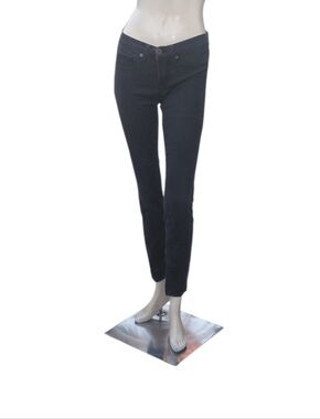 8256...Women's Mudd Black Slim Jeans Size 3, W24" Waist 28" Inseam 7" Rise